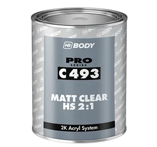 HB BODY C493 - Dvojzložkový ultramatný HS lak ultramatný 1 L