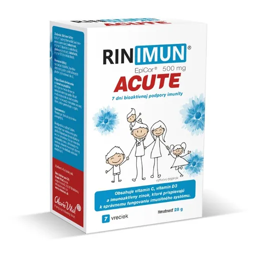 RINIMUN ACUTE 7 dní bioaktívnej podpory imunity 7 vrecúšok