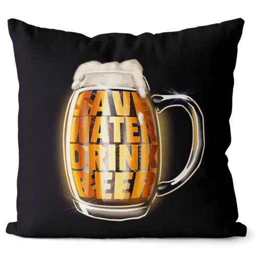 Vankúš Save water (Velikost polštáře: 55 x 55 cm)