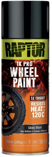 RAPTOR 1K WHEEL PAINT - Sprej na disky gloss black, 0,295 kg