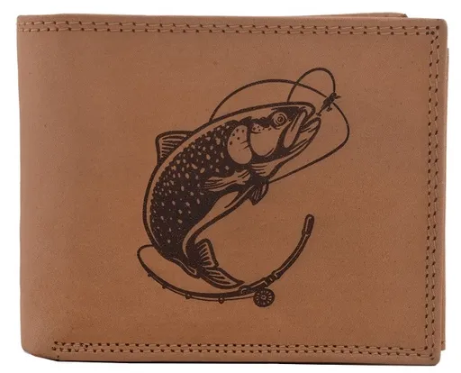 Mercucio peňaženka natural vzor 49 pstruh s prútom