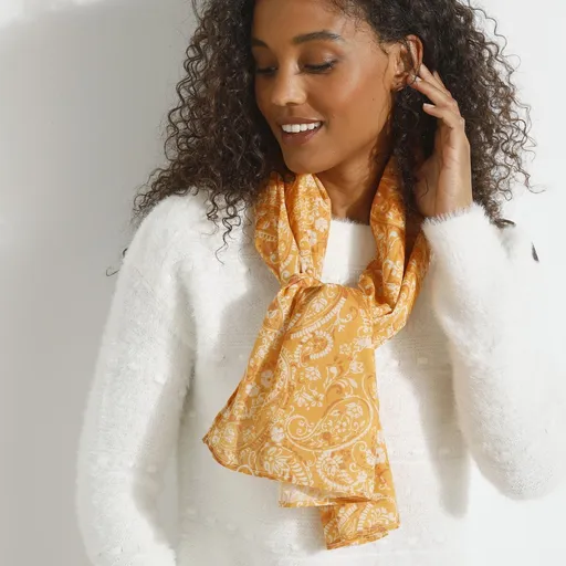 Šatka s potlačou 198 x 38 cm, vyrobené vo Francúzsku