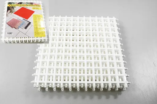 TVAR - Kúpeľňová rohož zostavovacia biela, balenie 4ks