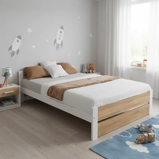 Elvisia Posteľ LEA s matracom a roštom | 80 x 200 cm Farba: dub sonoma