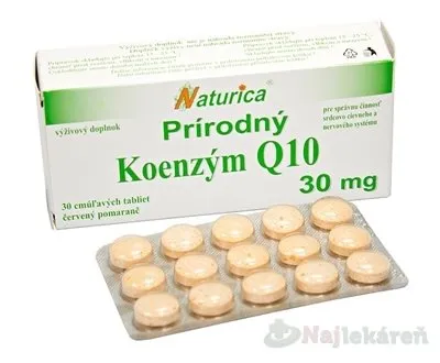 Naturica Prírodný KOENZÝM Q10 30 mg pomaranč 30 tabliet