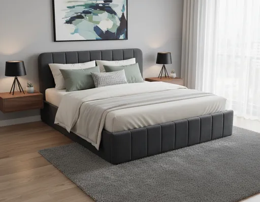 Elvisia Manželská posteľ AVENA s výklopným roštom | sivá 180 x 200 cm