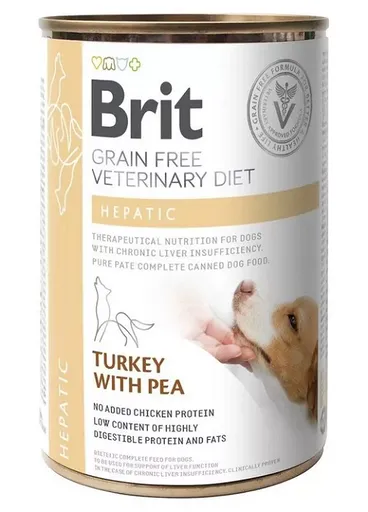 Brit Veterinary Diets GF dog Hepatic konzerva pre psy 400 g
