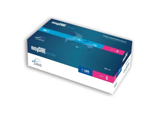 Rukavice nitril. nepúdr. easyCARE veľ. S modrej 100ks