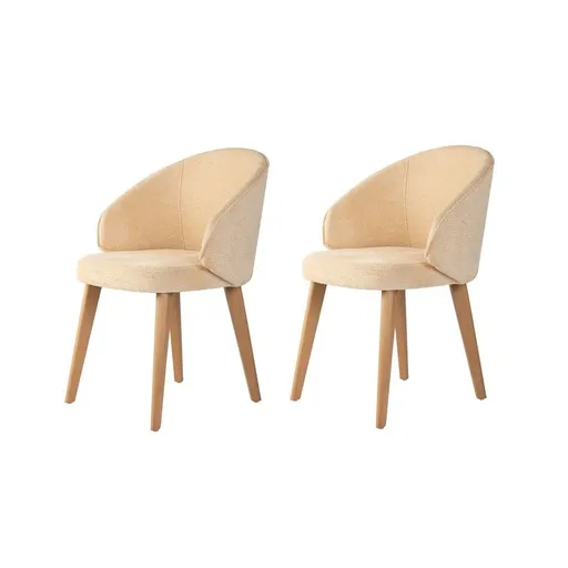 Súprava jedálenských stoličiek Bentley Beige and Light Oak, 2 ks