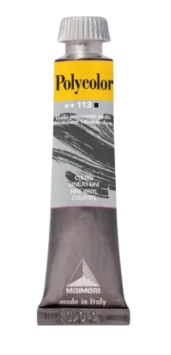 MAIMERI POLYCOLOR - Jemné vinylové farby 113 - permanent yellow medium, 20 ml