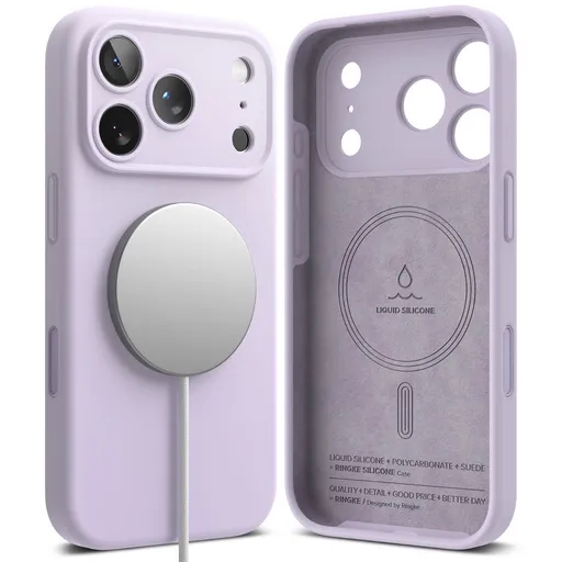 RINGKE SILICONE MAGSAFE Ochranný kryt Apple iPhone 17 Pro Max LIGHT PURPLE