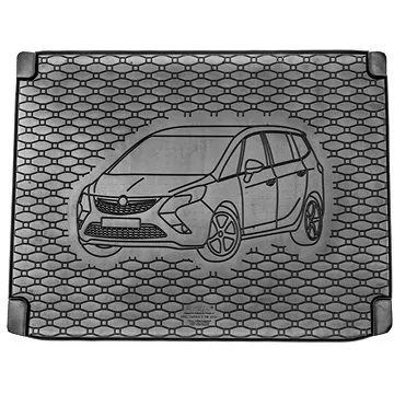 ACI OPEL Zafira 16-gumová vložka do kufra s ilustráciou vozidla čierna (3. rad sklopený) (3873X01C)