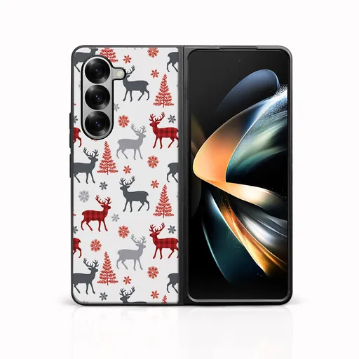 MY ART Kryt s vianočným dizajnom Samsung Galaxy Z Fold6 5G DEER (068)