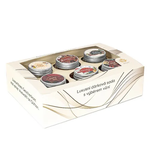 Arome Set sviečok s prianím 28g v darčekovej krabičke, Winter, mix 6 ks