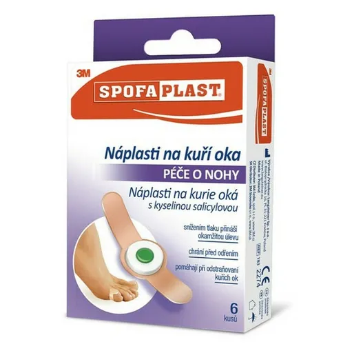 3M™ SPOFAPLAST 183 Náplasti na kurie oká 70 mm x 12,5 mm 6 kusov