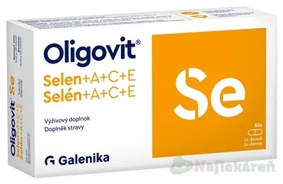 Galenika Oligovit Se Selén + Vitamín A C E 30 kapsúl