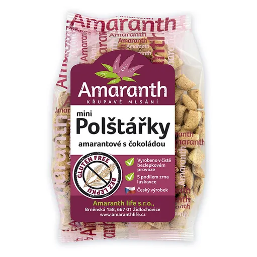 AMARANTH Vankúšiky amarantové s čokoládou mini 100 g
