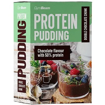 GymBeam Proteínový puding 500 g, double chocolate chunk (8588006485578)