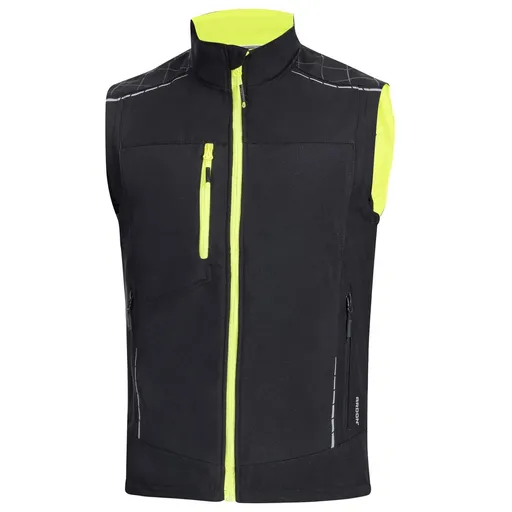 Ardon Pracovná softshellová vesta VISION - Čierna / žltá | 4XL