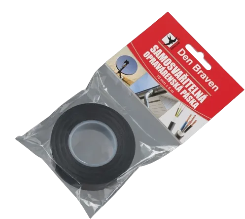 DEN BRAVEN - Samozvariteľná opravárenská páska cierna 19mmx5