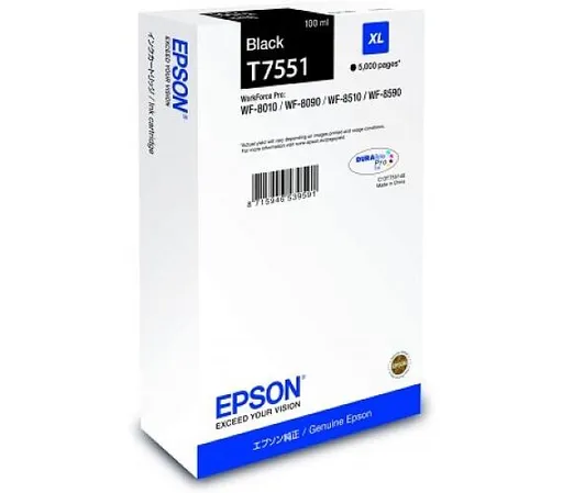Epson T7551 XL C13T75514N čierna (black) originálna cartridge