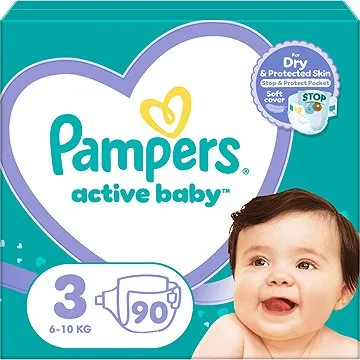 PAMPERS Active Baby veľkosť 3 (90 ks) 6 – 10 kg (8001090949455)