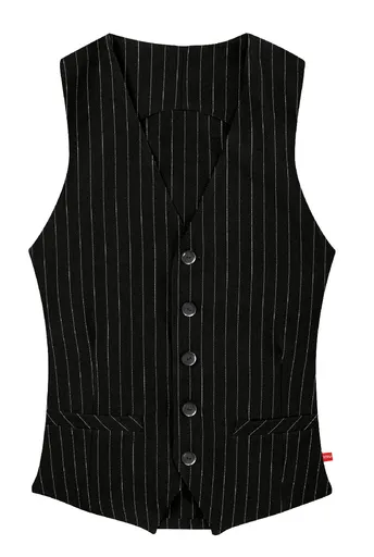 TOMA Čašnícka vesta TOMA - UNISEX - jemné biele pásy XL