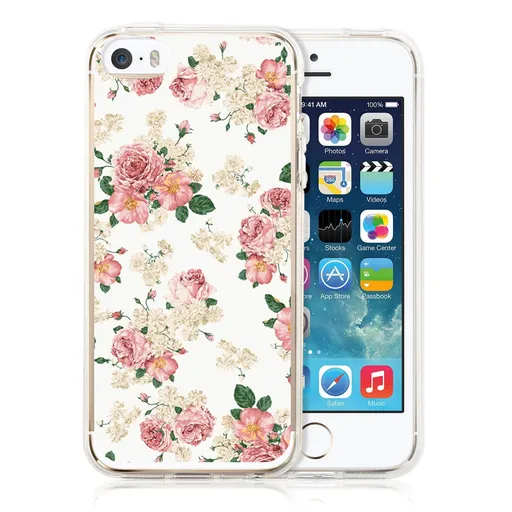 PROTEMIO MY ART kryt Apple iPhone 5 / 5S / SE PINK ROSES (016)