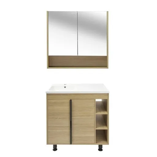 Kúpeľňová zostava s umývadlom Naturel Lucca 79x70x45 cm dub matný LUCCASET80D