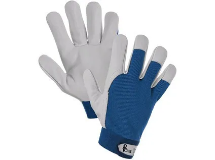 Rukavice TECHNIK A, kombinované, modro-biele, veľ. 9