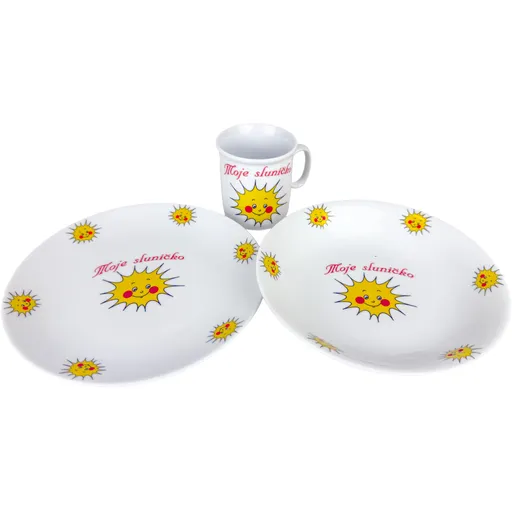 Thun 3-dielna detská jedálenská súprava Slniečko mix