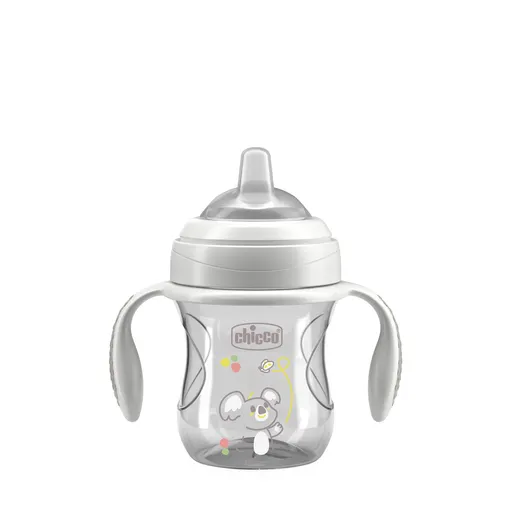 Chicco Transition Cup tréningový hrnček s držadlami Grey 200 ml