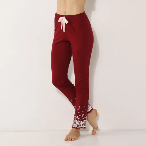 Dlhé pyžamové nohavice s potlačou v dolnej časti