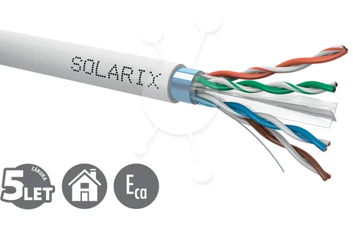 Inštalačný kábel Solarix CAT6 FTP PVC Eca 500m/cievka SXKD-6-FTP-PVC
