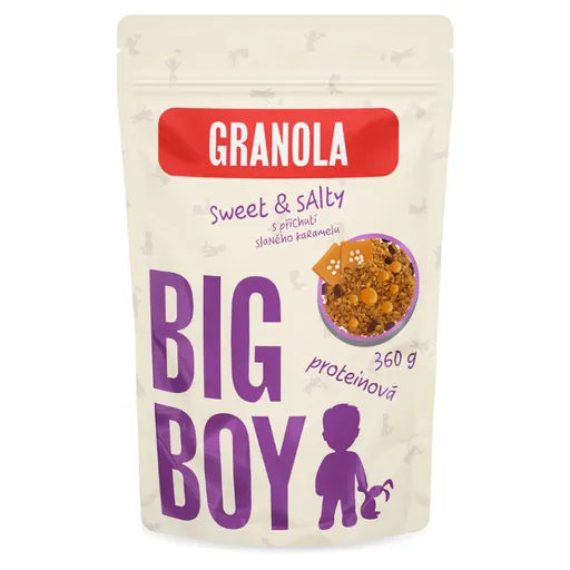 BIG BOY Proteínová granola s príchuťou slaného karamelu 360 g