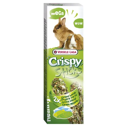 VERSELE-LAGA Crispy Sticks pre králiky/morčatá zelená lúka 2 x 70 g
