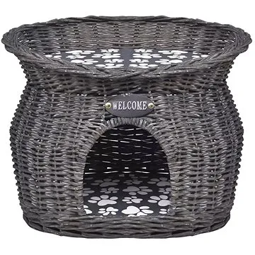 Shumee Mačacie Škrabadlo z vŕbového prútia s matracom 44 × 34 × 33 cm (8718475946892)