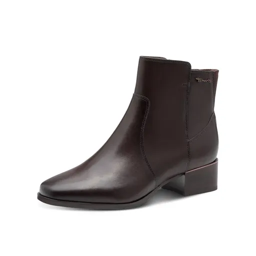 Nízke čižmy Comfort Tamaris® pre širšie chodidlá, čokoládové