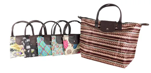 MAKRO - Taška nákupná skladacia rôzne motívy, zložená 24x20cm