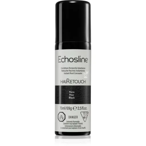 Echosline Hairetouch Hairtouch sprej pre okamžité zakrytie odrastov odtieň Black 75 ml