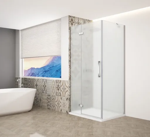 GELCO TRINITY CHROM obdĺžnikový kút 1200x800 ľavý, matné sklo, GT5612-80ML-CH GT5612-80ML-CH