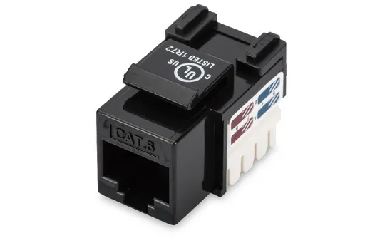 Digitus CAT 6 Keystone Jack, netienený RJ45 na LSA, farba čierna