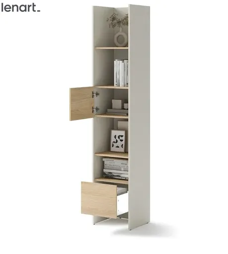 Dig-net nábytok Regál Lenart BED CONCEPT BC-23 | kašmír / dub nagano