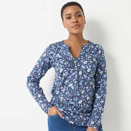 Tunika s dlhými rukávmi a potlačou zvieracej srsti