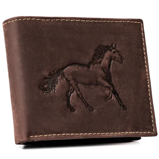 Veľká, hnedá pánska peňaženka z prírodnej kože vybavená RFID systémom - Always Wild