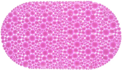 MAKRO - Podložka do vane 66x35cm rôzne farby, umelá hmota, vzor guličky