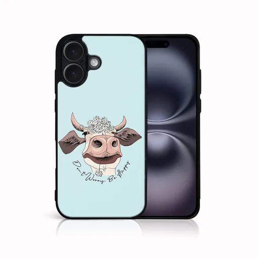MY ART Ochranný kryt pre Apple iPhone 16 Plus HAPPY COW (181)