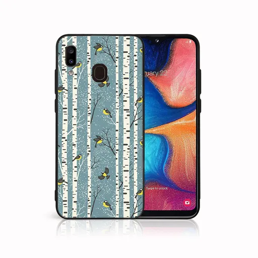 MY ART Obal s vianočným dizajnom Samsung Galaxy A20e BIRCH (072)