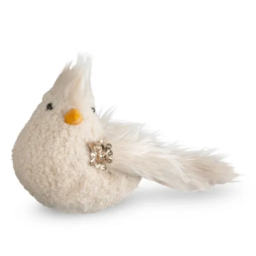 ArtFir Vianočná dekorácia VTÁČIK 399A | béžová 19 x 14 x 11 cm