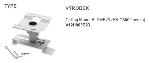 EPSON Ceiling Mount ELPMB23 pre EB-19xx, 17xx, 8x, 8xx, EB-Sx, EB-Xx, EB-Wx Ceiling Kit - stropný držiak projektora
